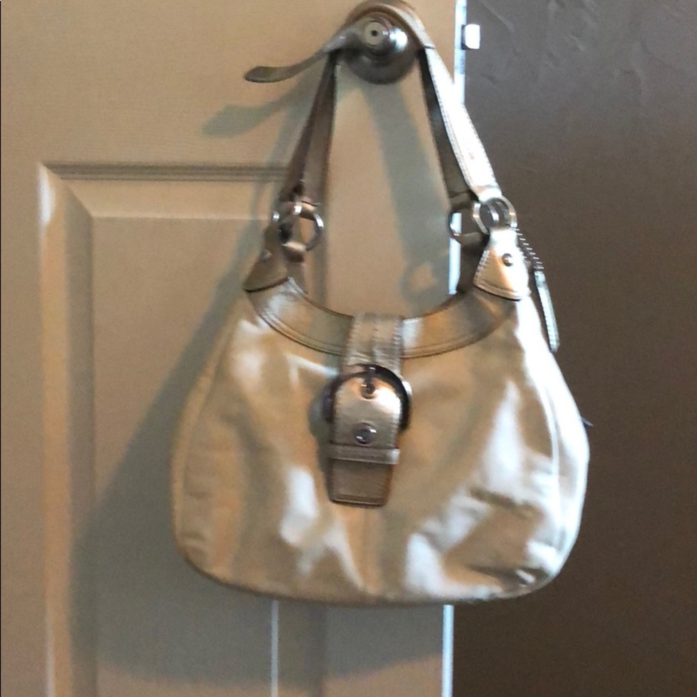 Gorgeous white leather Coach Purse